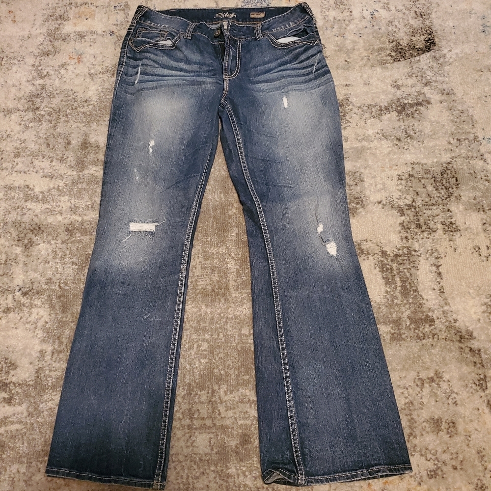 Womens silver brand jeans